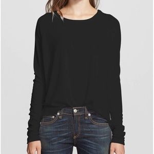 Rag & Bone ‘Camden' Long Sleeve Top in Black